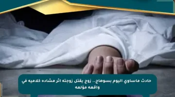 🔴 حادث مأساوي اليوم بسوهاج.. زوج يقتل زوجته إثر مشادة كلامية في واقعة مؤلمة